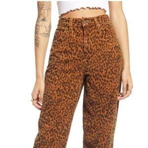 BDG High Rise Leopard Print Jeans - Brown